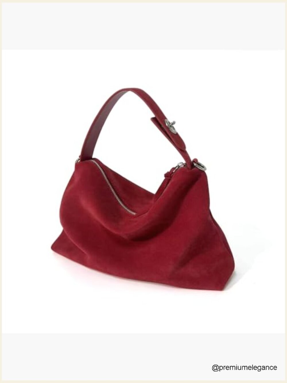 Suede Leather Hobo Tote Crossbody Bag Adjustable Strap Shoulder Satchel Purse - Picture 4 of 7